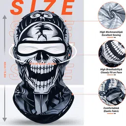 lqz Black Helmet Skull Cap for Men & Women image 4