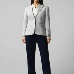 maykr Women Solid Single Breasted Formal Blazer-picture-15