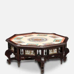 mudramark from pepperfry Nube Teak Wood Coffee Table in Walnut Finish image 5