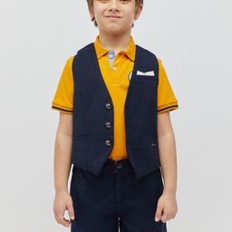 One Friday Boys Woven Sleeveless Waistcoat-image-101