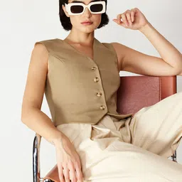 Trendyol V-Neck Sleeveless Waistcoat image 4