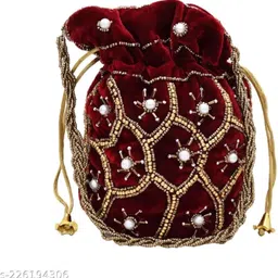 potlipouch Women Maroon Potli-picture-21