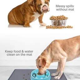 judee Silicone Waterproof Dog Cat Pet Feeding Mats, 19 * 12 Inch Dog, Rabbit, Cat Pet Mat image 5