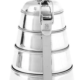 antra Stainless Steel Pyramid Shape Lunch Box 4 Containers Lunch Box-picture-28