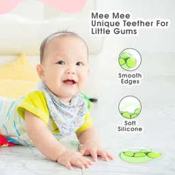 meemee Multi-Textured Soft Silicone Teether (Green) Teether image 5