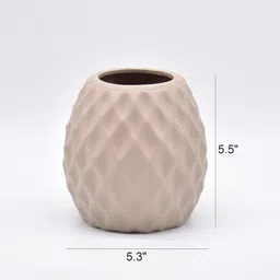 morcee Delilah Cross Small Brown Ceramic Table Vase image 3