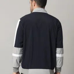 Yung Gun Mens Lightweight Sporty Striped Windcheater Jacket Striped Men Wind Cheater image 2