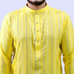 tibra collection Men Cotton Blend Kurta Pyjama Ethnic Jacket Set image 4