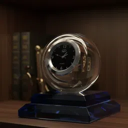 mjingle Minimalist Crystal Table Clock With Clear Glass Finish Table Lamp image 4