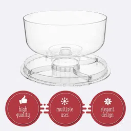 hometic Acrylic Cake Stand Multifunctional Serving Platter and Cake Plate with Dome Lid Acrylic Cake Server image 4
