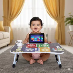 shree hari quality first Portable & Foldable Study Table for Kids | Work from Home Table | Sturdy Design Wood Portable Laptop Table-picture-38