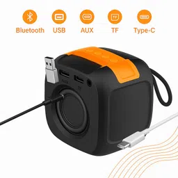 fire turtle SonicX Portable Speaker | RGB LED Lights, Deep Bass, 14H Backup Powerful Sound 7 W Bluetooth Party Speaker image 4