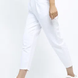 tokyo talkies Women Boyfriend Mid Rise White Jeans image 5