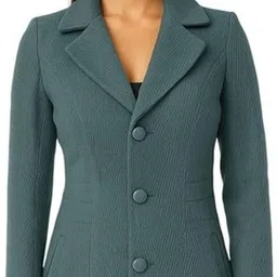 pepzo Women Solid Double Breasted Casual Blazer-picture-28