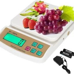Tenant Electronic Digital 1Gram-10 Kg Weight Scale Lcd Kitchen Weight Scale Machine Measure for measuring fruits,shop,Food,Vegetable,vajan,offer,kata,weight machine Weighing Scale for grocery,kata,taraju,shop,computer kata,tarazu,jewellery,sabzi, Weighing scale (White) (adaptor included) Weighing Scale (White) Weighing Scale-picture-24