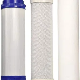 Ro 10 Inch Plastic Substitute Filters Reverse Osmosis(RO) for Almost All RO System(3-4-5 Stages) GAC-10, PP-10, CTO-10(White) - Set of 3 Solid Filter Cartridge-image-30