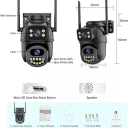 OSQD 8MP WiFi HD PTZ Security Camera 360° Full Color Night Vision Audio Security Camera image 4