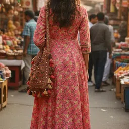 sa rasa Women Floral Print Pure Cotton Anarkali Kurta image 2