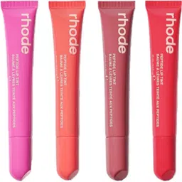 rhode Peptide Lip Tint & Gloss – Hydrating Lip Care Tint Peach Pit, Shortcake, Salt Tan, Guava Spritz image 1