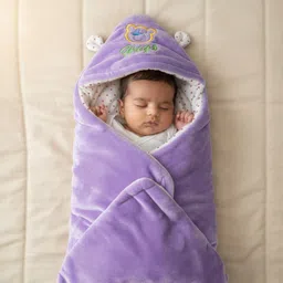 packerblanket Solid Single Hooded Baby Blanket for Heavy Winter-picture-26