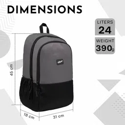 f gear Medium 24 L Laptop Backpack Bold Grey image 2