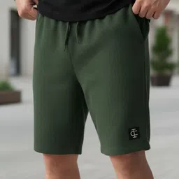 indiclub Self Design Men Green Regular Shorts-picture-45