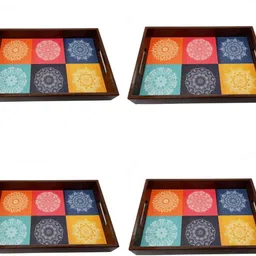 wooden tray for home kitchen|office use|serving tea,coffee,snacks AHS-TRAY0011 Tray-image-17