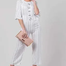j r fashion Striped Women Jumpsuit image 5