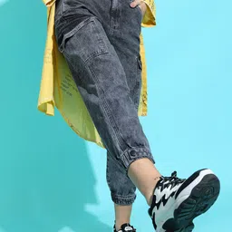 tokyo talkies Women Jogger Fit Mid Rise Grey Jeans image 2