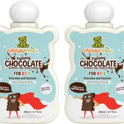 Yummy Chocolate Shampoo & conditioner with Flaxseed for kids (each-200ml) pack-2-image-28