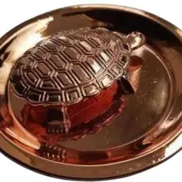 Kachua Plate Metal Yantra | Feng Shui Wish Turtle for Wealth & Success Decorative Showpiece - 10 cm-image-7