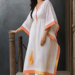 nidhi's fashion Women Cotton Silk Kaftan Pant Set-picture-18