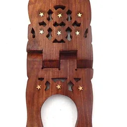 shri shri handicrafts Wooden Holy Book Stand Reading: Bible, Bhagwat Geeta, Quran, Granth saheb | Wooden Brown Rehal image 4