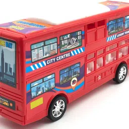 jmv Plastic Pull Back Bus, 1 Pull Back Bus, Assorted Colour image 2