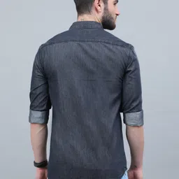 regrowth Men Regular Fit Solid Casual Shirt image 4