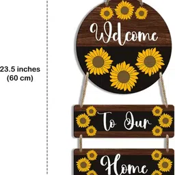 shiv collection Wooden welcome To our Home Wooden Wall Hanging For Wall Decoration Name Plate Name Plate image 5