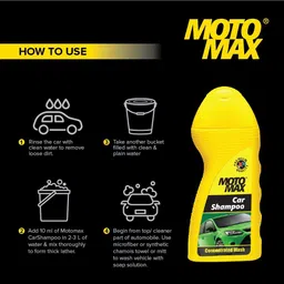 pidilite Motomax Bike & Car wash shampoo 100ml, Bike and Car Body Cream polish with Carnuba wax and Micro Polishing Agent for shining 230g Combo image 4