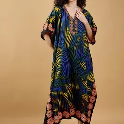 The Kaftan Company Printed Maxi Kaftan Nightdress-picture-37