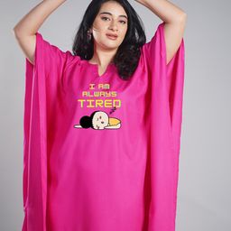LetsDressUp Graphic Printed Kaftan Nightdress-picture-15