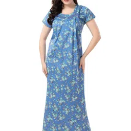 Soulemo Printed Pure Cotton Maxi Nightdress-picture-38