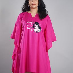 LetsDressUp Typography Printed Kaftan Nightdress-picture-43