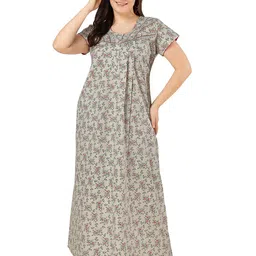 Soulemo Printed Pure Cotton Maxi Nightdress-picture-28