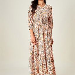 The Kaftan Company womens Beige Printed Maxi Nightdress-picture-19