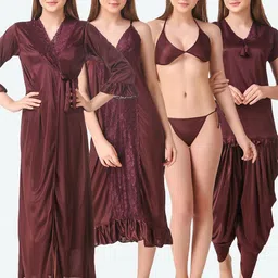 Romaisa Brown Maxi Nightdress-picture-27