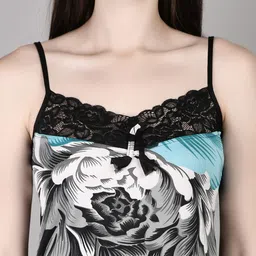 Noty Floral Printed Shoulder Straps Nightdress image 4