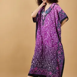 The Kaftan Company Printed Maxi Kaftan Nightdress image 2