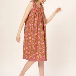 ETC Printed Pure Cotton Nightdress image 3