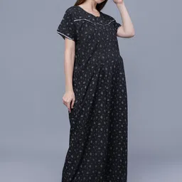 NIGHTSPREE Floral Printed Maternity Maxi Nightdress image 3