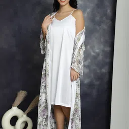 Claura Printed Nightdress With Robe-image-27