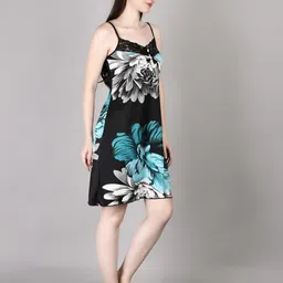 Noty Floral Printed Shoulder Straps Nightdress image 3